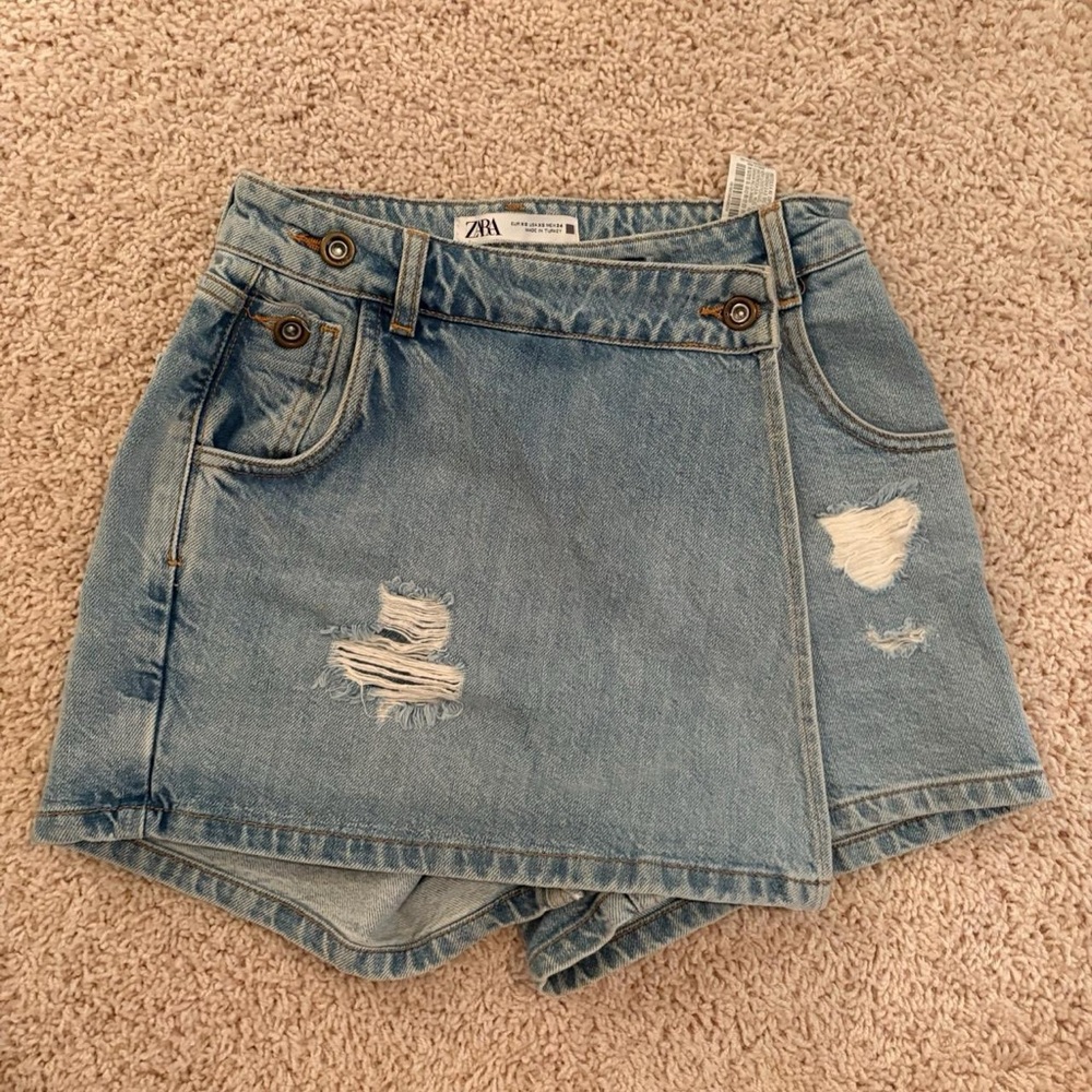 Zara Women's Blue Denim skort